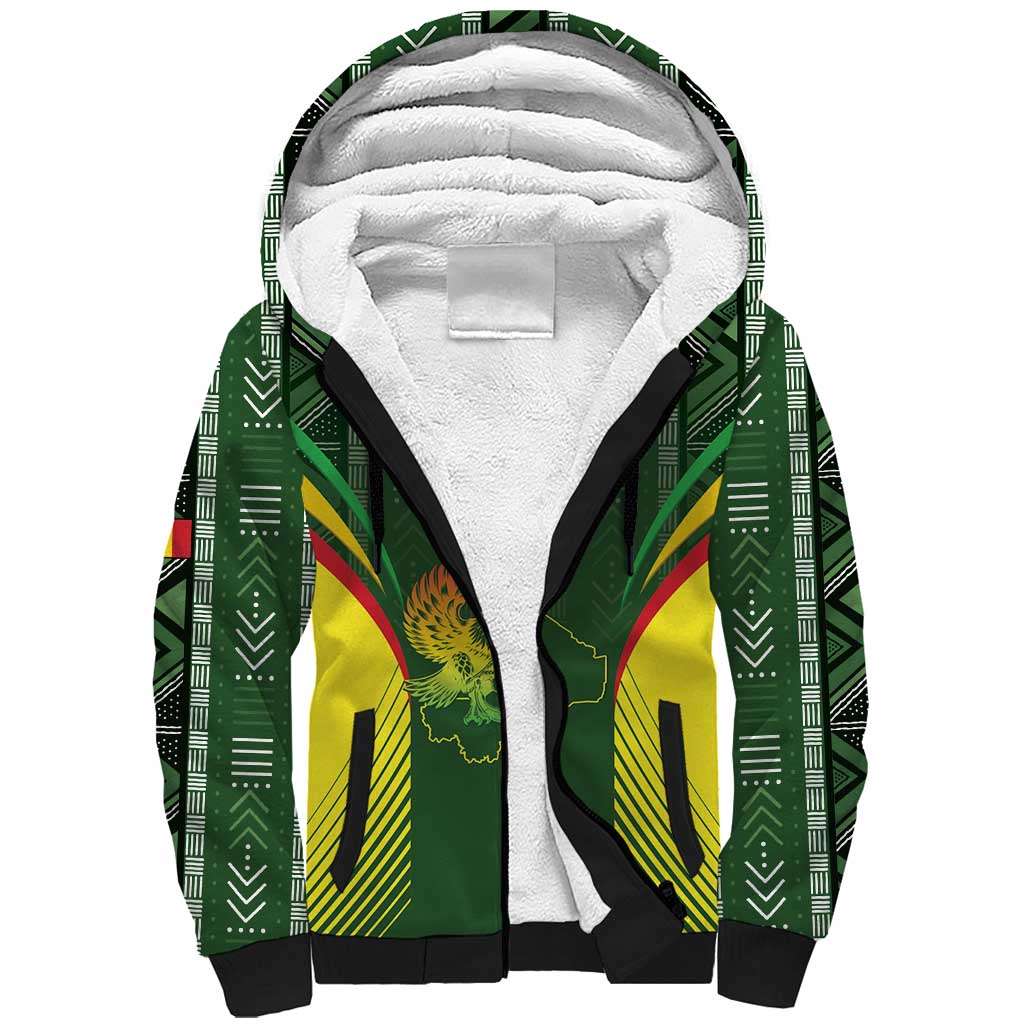 Custom Mali Football Sherpa Hoodie Go Champions Les Aigles - Wonder Print Shop