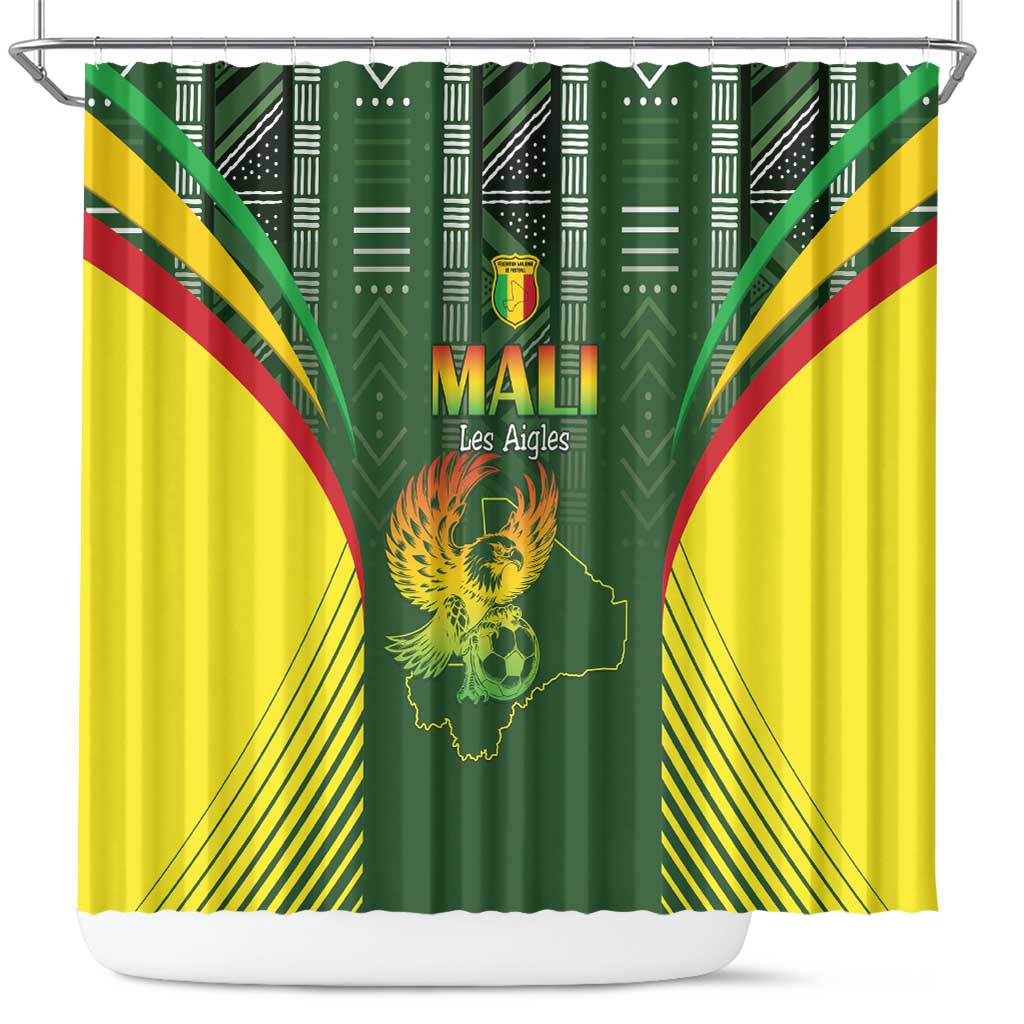Mali Football Shower Curtain Go Champions Les Aigles - Wonder Print Shop