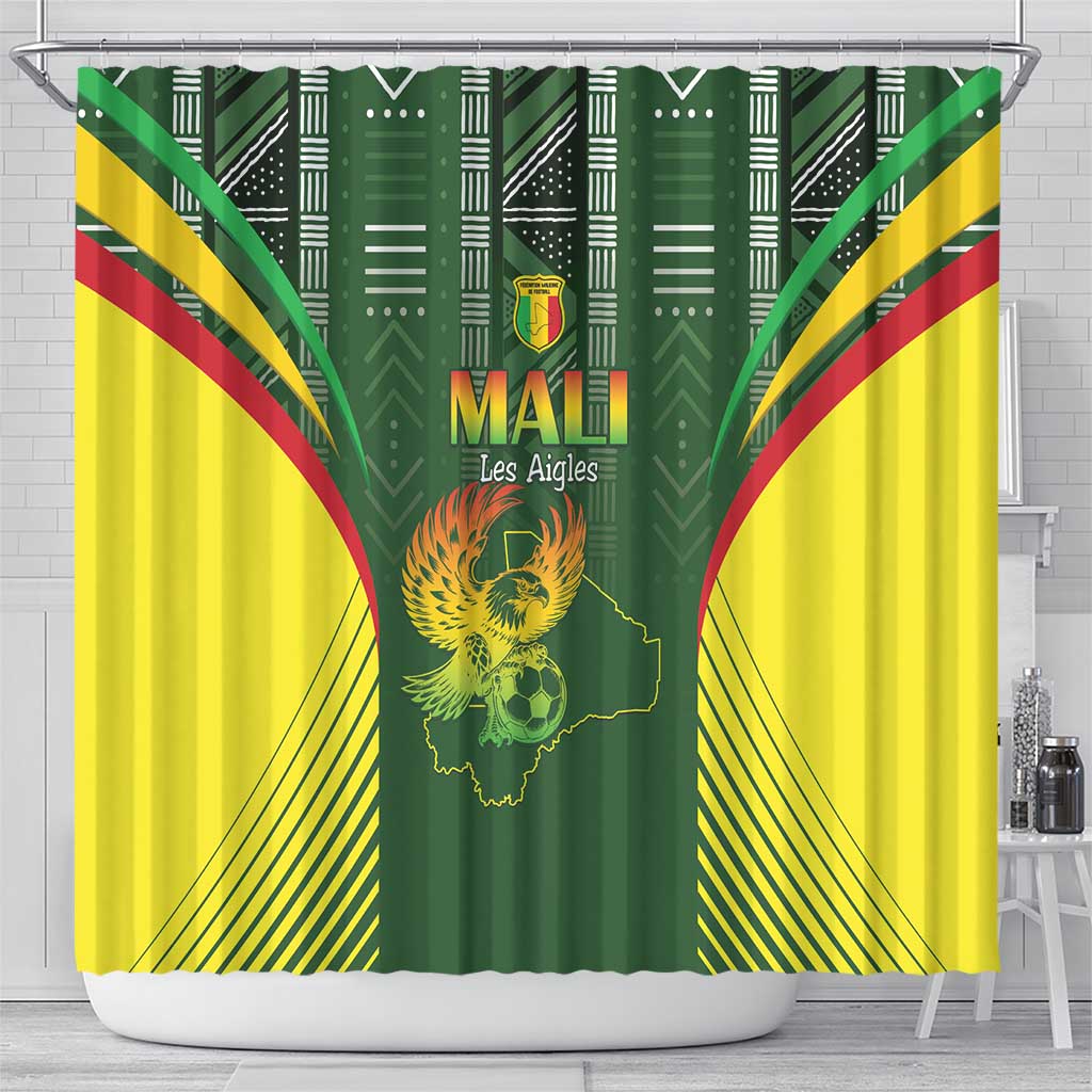 Mali Football Shower Curtain Go Champions Les Aigles - Wonder Print Shop