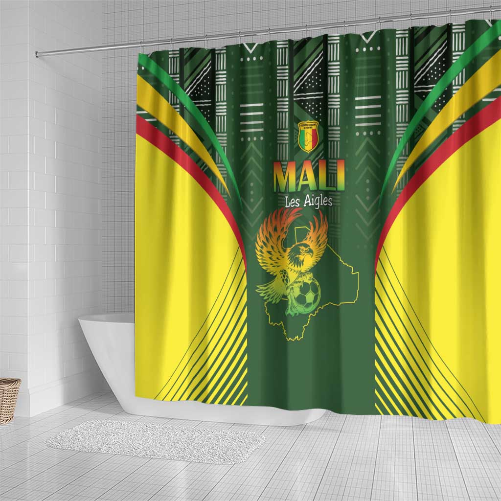 Mali Football Shower Curtain Go Champions Les Aigles - Wonder Print Shop