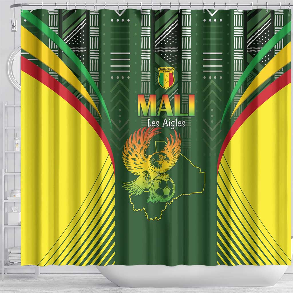 Mali Football Shower Curtain Go Champions Les Aigles - Wonder Print Shop