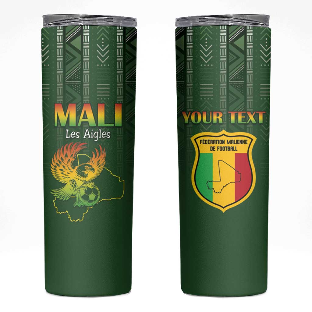 Custom Mali Football Skinny Tumbler Go Champions Les Aigles - Wonder Print Shop