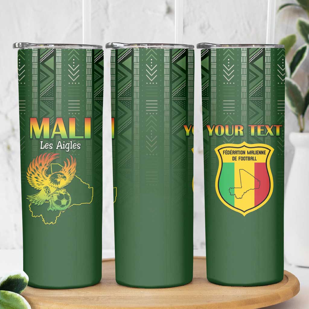 Custom Mali Football Skinny Tumbler Go Champions Les Aigles - Wonder Print Shop