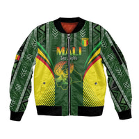 Custom Mali Football Sleeve Zip Bomber Jacket Go Champions Les Aigles - Wonder Print Shop