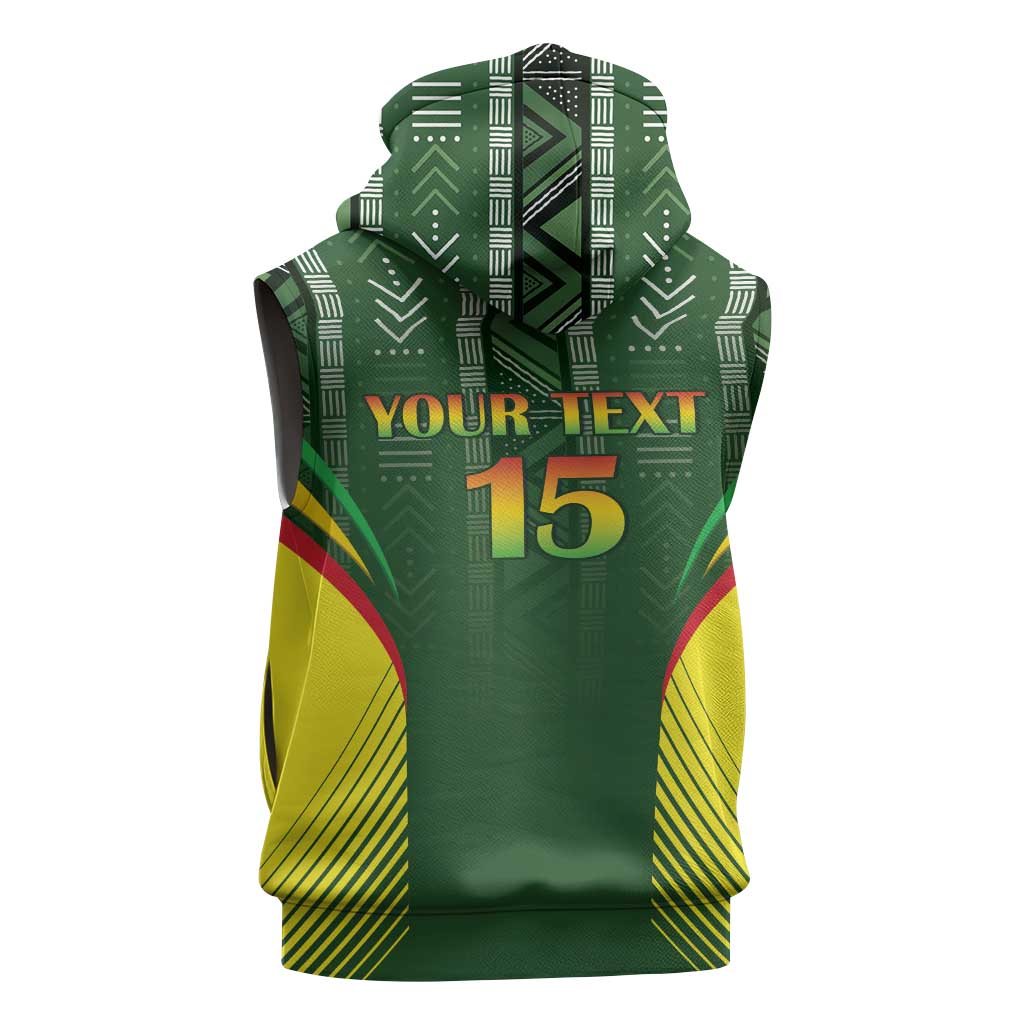 Custom Mali Football Sleeveless Hoodie Go Champions Les Aigles - Wonder Print Shop