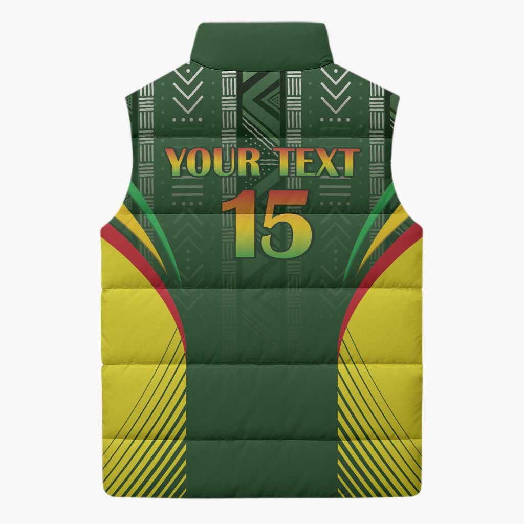 Custom Mali Football Sleeveless Puffer Jacket Go Champions Les Aigles - Wonder Print Shop