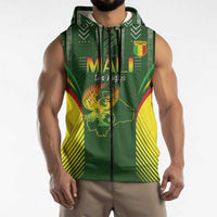 Custom Mali Football Sleeveless Zip Hoodie Go Champions Les Aigles - Wonder Print Shop