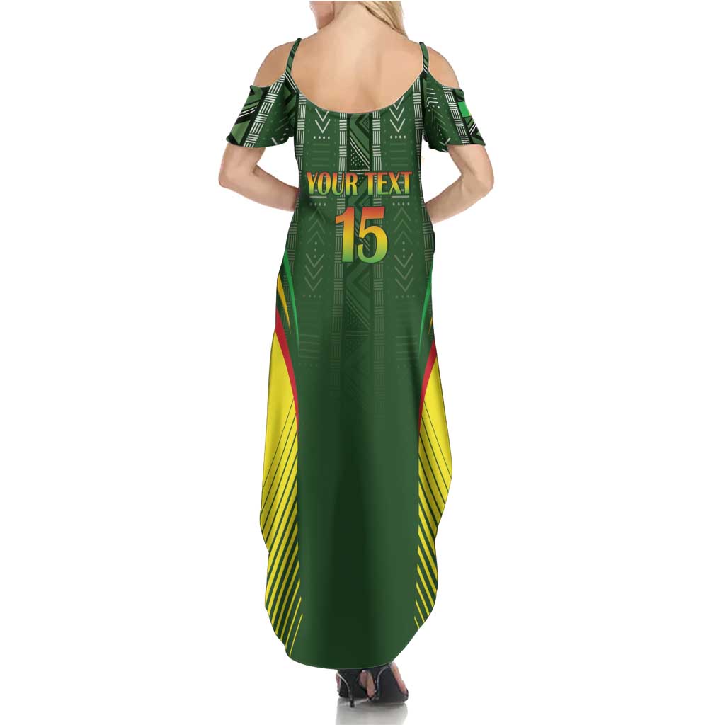 Custom Mali Football Summer Maxi Dress Go Champions Les Aigles - Wonder Print Shop