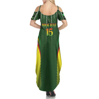 Custom Mali Football Summer Maxi Dress Go Champions Les Aigles - Wonder Print Shop