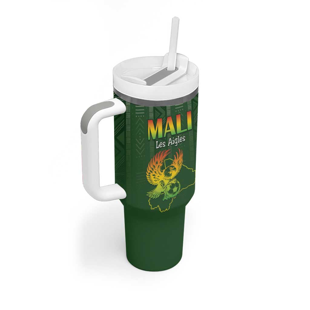 Custom Mali Football Tumbler With Handle Go Champions Les Aigles - Wonder Print Shop