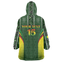Custom Mali Football Wearable Blanket Hoodie Go Champions Les Aigles - Wonder Print Shop