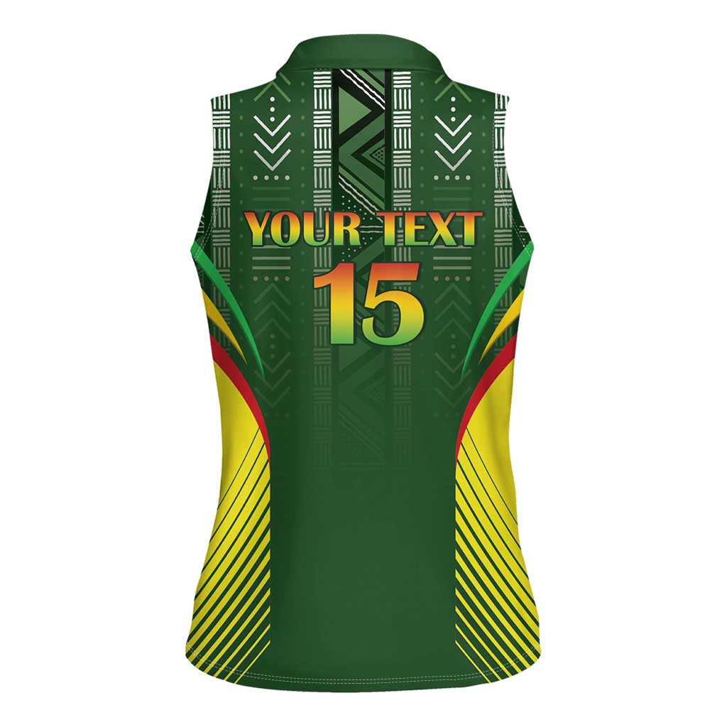 Custom Mali Football Women Sleeveless Polo Shirt Go Champions Les Aigles - Wonder Print Shop