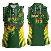 Custom Mali Football Women Sleeveless Polo Shirt Go Champions Les Aigles - Wonder Print Shop