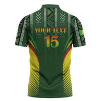 Custom Mali Football Zipper Polo Shirt Go Champions Les Aigles - Wonder Print Shop