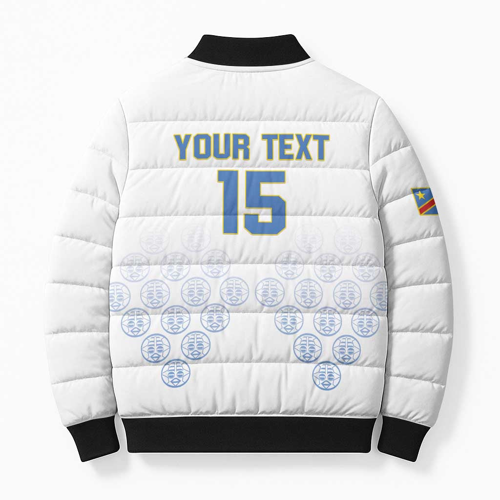 Custom DR Congo Football Bomber Puffer Jacket Road To Champions - Wonder Print Shop