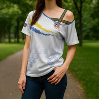 Custom DR Congo Football Cross Shoulder Shirt Road To Champions - Wonder Print Shop