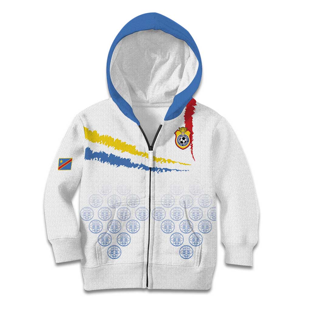 Custom DR Congo Football Kid Hoodie Road To Champions - Wonder Print Shop