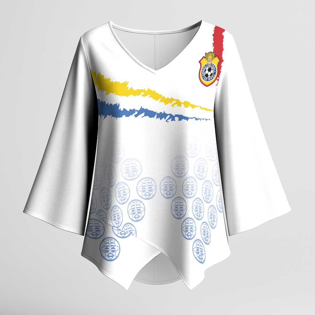Custom DR Congo Football Kimono Sleeve Blouse Road To Champions - Wonder Print Shop