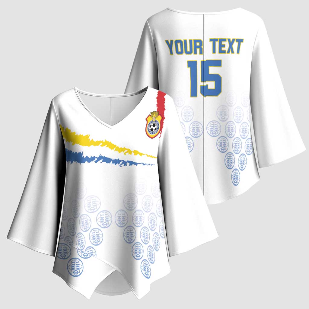 Custom DR Congo Football Kimono Sleeve Blouse Road To Champions - Wonder Print Shop
