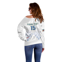 Custom DR Congo Football Off Shoulder Sweater Road To Champions - Wonder Print Shop