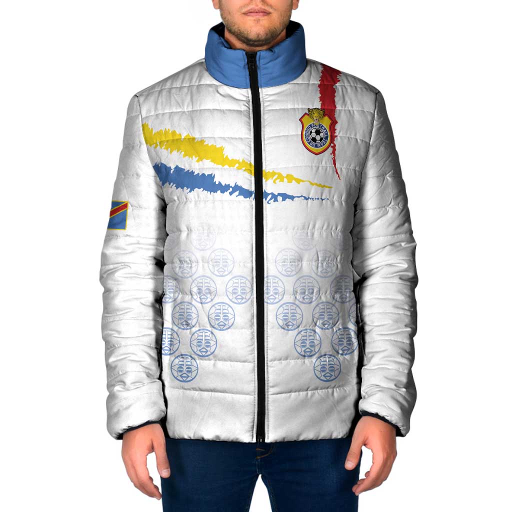Custom DR Congo Football Padded Jacket Road To Champions - Wonder Print Shop