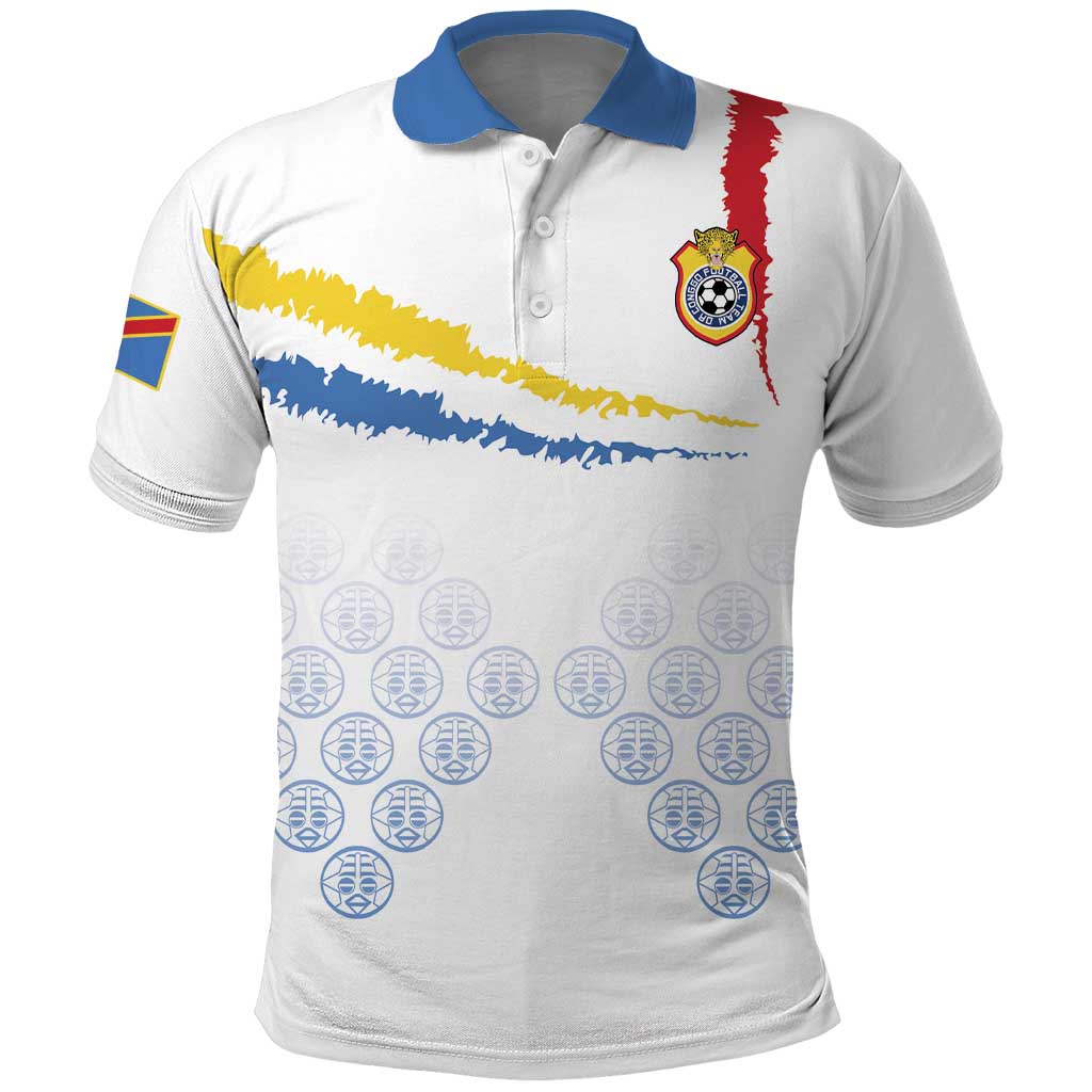 Custom DR Congo Football Polo Shirt Road To Champions - Wonder Print Shop