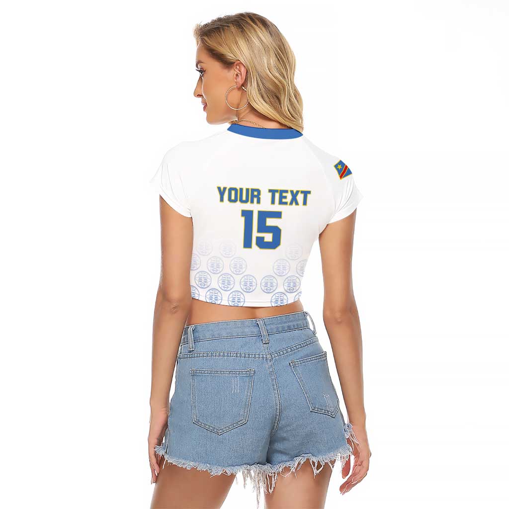 Custom DR Congo Football Raglan Cropped T Shirt Road To Champions - Wonder Print Shop