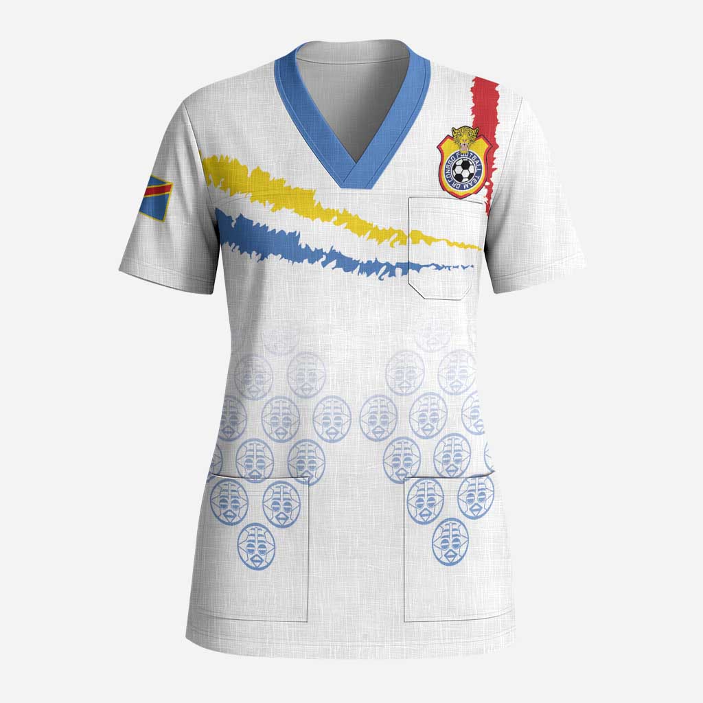 Custom DR Congo Football Scrub Top Road To Champions - Wonder Print Shop