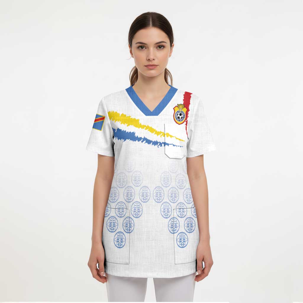 Custom DR Congo Football Scrub Top Road To Champions - Wonder Print Shop