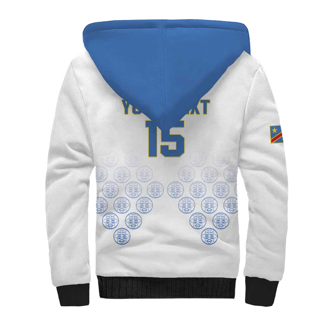 Custom DR Congo Football Sherpa Hoodie Road To Champions - Wonder Print Shop