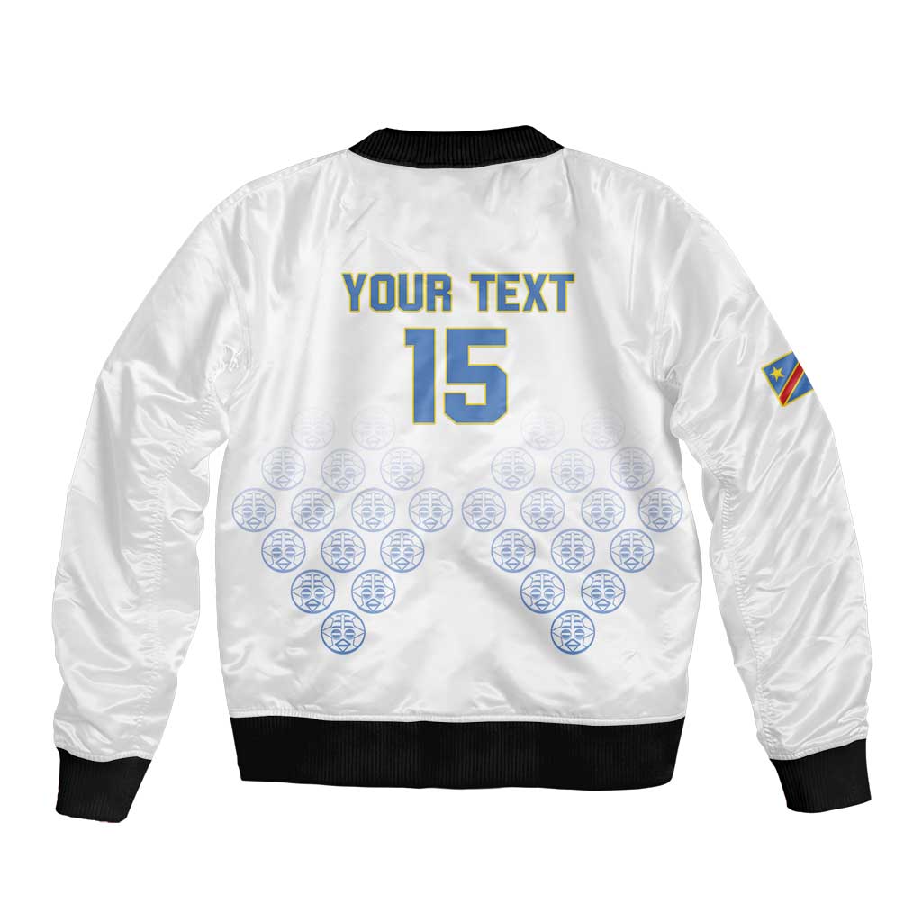 Custom DR Congo Football Sleeve Zip Bomber Jacket Road To Champions - Wonder Print Shop