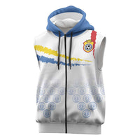 Custom DR Congo Football Sleeveless Zip Hoodie Road To Champions - Wonder Print Shop