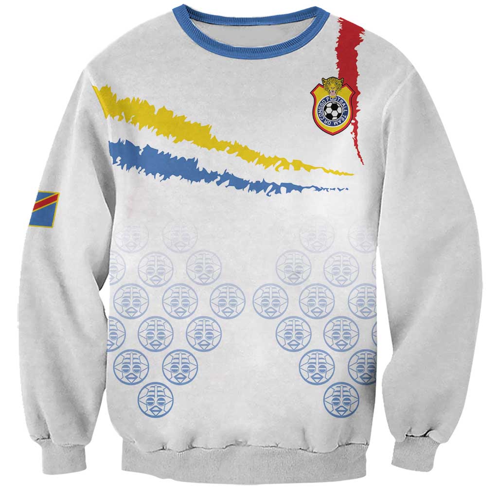 Custom DR Congo Football Sweatshirt Road To Champions - Wonder Print Shop
