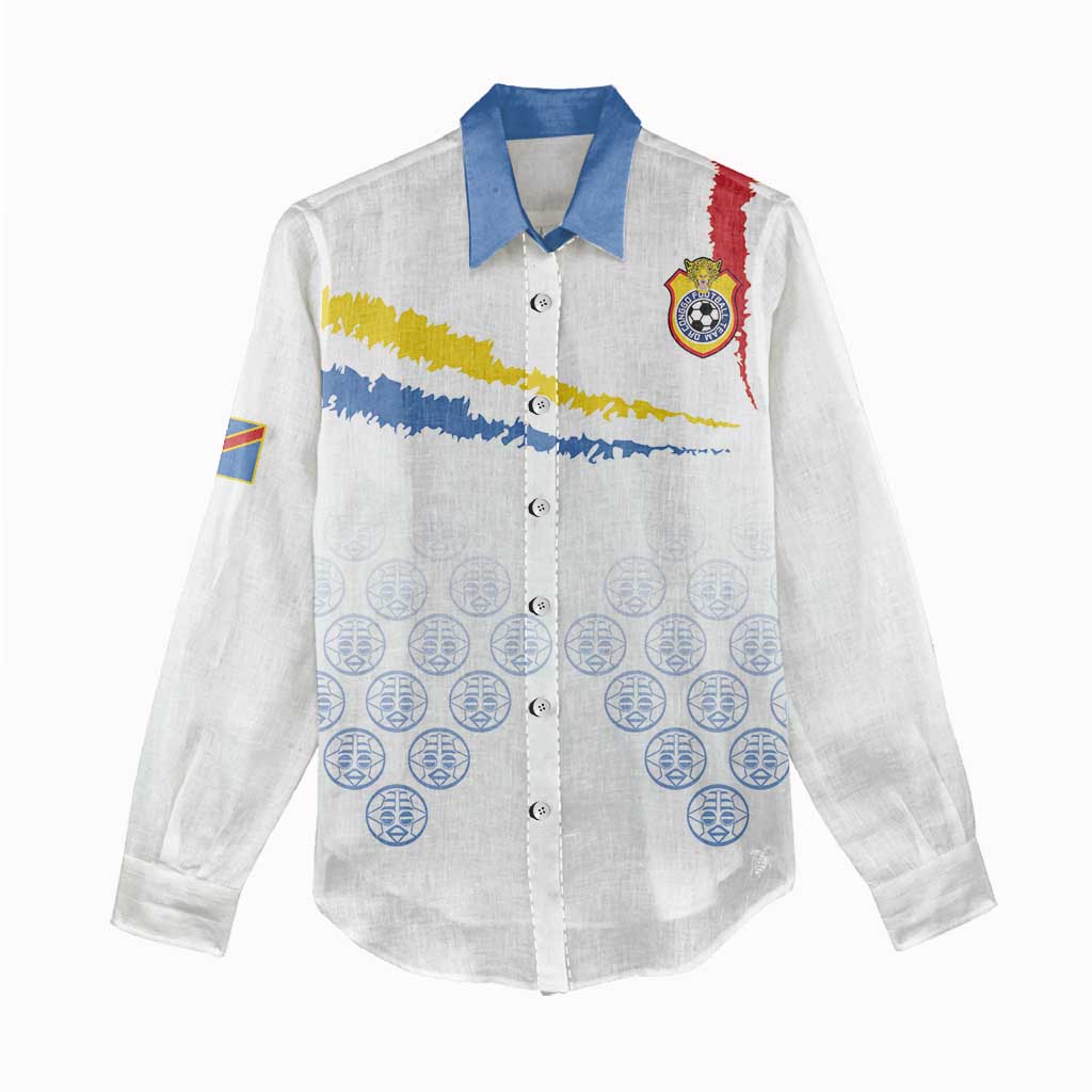 Custom DR Congo Football Women Casual Shirt Road To Champions - Wonder Print Shop