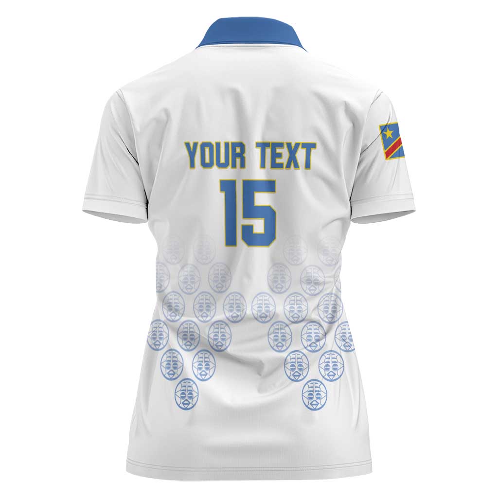 Custom DR Congo Football Women Polo Shirt Road To Champions - Wonder Print Shop