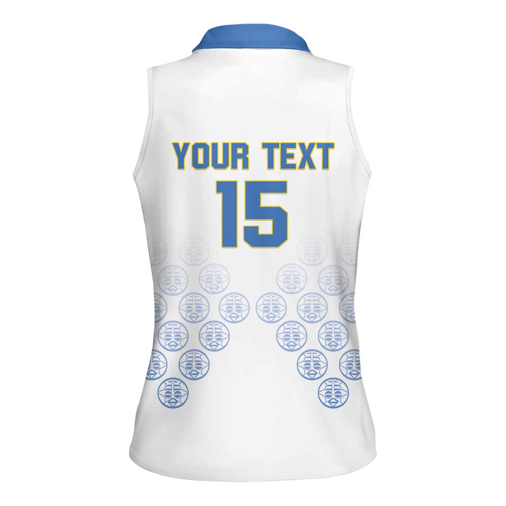 Custom DR Congo Football Women Sleeveless Polo Shirt Road To Champions - Wonder Print Shop