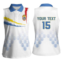 Custom DR Congo Football Women Sleeveless Polo Shirt Road To Champions - Wonder Print Shop