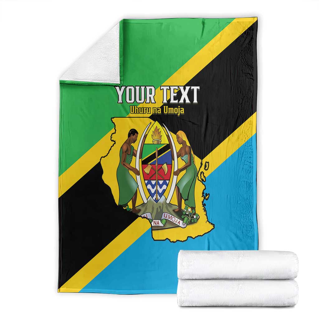 Personalised Tanzania Union Day Blanket Coat Of Arms With Map
