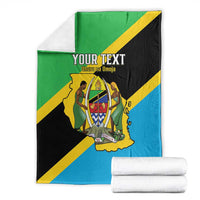 Personalised Tanzania Union Day Blanket Coat Of Arms With Map
