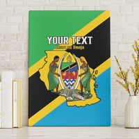 Personalised Tanzania Union Day Canvas Wall Art Coat Of Arms With Map