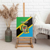 Personalised Tanzania Union Day Canvas Wall Art Coat Of Arms With Map