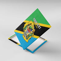 Personalised Tanzania Union Day Canvas Wall Art Coat Of Arms With Map