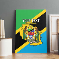 Personalised Tanzania Union Day Canvas Wall Art Coat Of Arms With Map