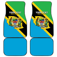 Personalised Tanzania Union Day Car Mats Coat Of Arms With Map