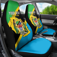 Personalised Tanzania Union Day Car Seat Cover Coat Of Arms With Map