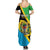 Personalised Tanzania Union Day Family Matching Summer Maxi Dress and Hawaiian Shirt Coat Of Arms With Map