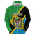 Personalised Tanzania Union Day Hoodie Coat Of Arms With Map