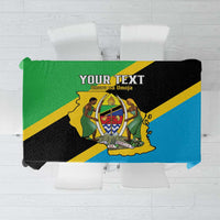 Personalised Tanzania Union Day Tablecloth Coat Of Arms With Map