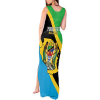 Personalised Tanzania Union Day Tank Maxi Dress Coat Of Arms With Map
