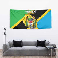 Personalised Tanzania Union Day Tapestry Coat Of Arms With Map